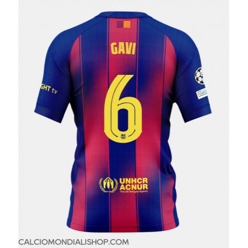 Maglie da calcio Barcelona Paez Gavi #6 Prima Maglia 2025-26 Manica Corta Maglie da calcio Barcelona Paez Gavi #6 Prima Maglia 2025-26 Manica Corta